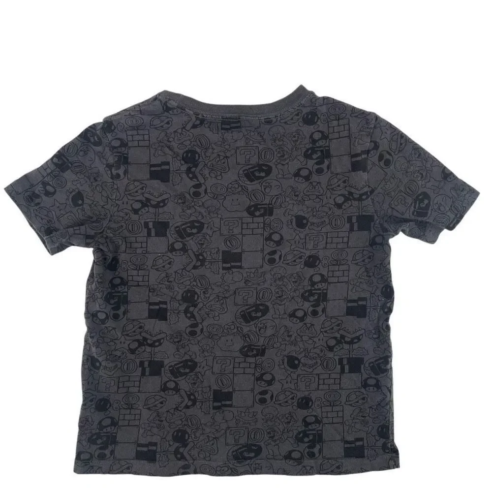 Old Navy Gender Neutral Kid’s Super Mario Graphic Printed Short Sleeve Tee Sz 8